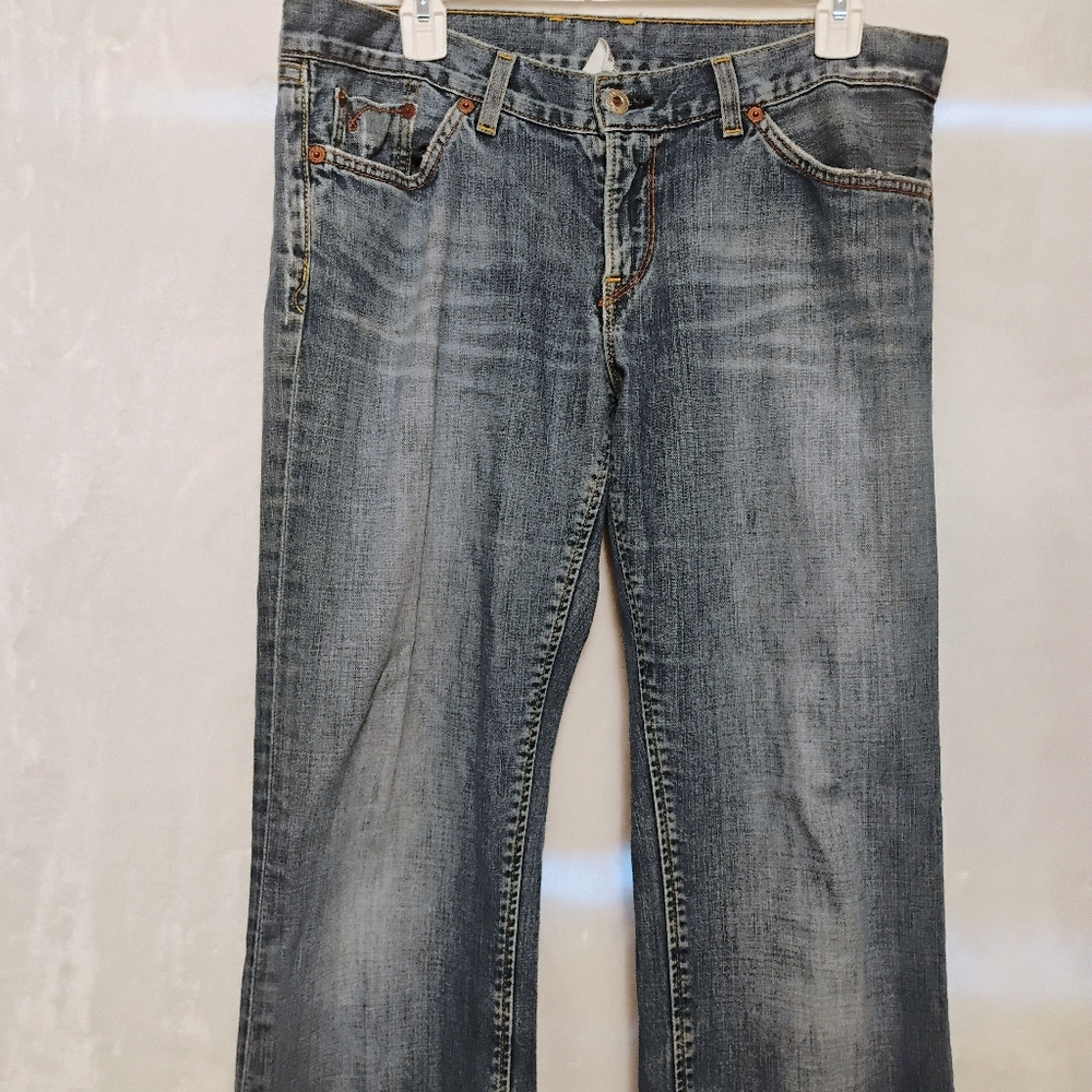 Vtg Lucky Brand Socialite Jean Sz 12 Medium Wash‎ Straight Leg USA Made Denim B